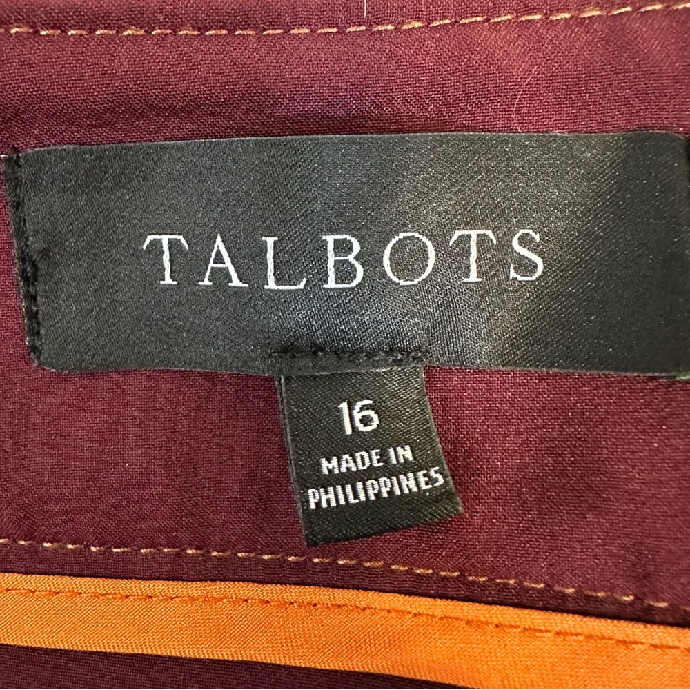 Talbots Wool Blend A-Line Skirt Brown Plaid Size 16 - Picture 9 of 10
